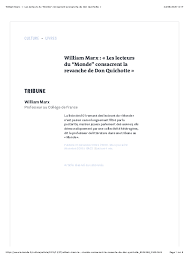 The truth about the harry quebert affair. Pdf La Revanche De Don Quichotte William Marx Academia Edu
