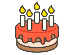 Birthday Cake With Candle Emoji Icon