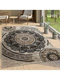 Grösste auswahl an echten handgeknüpften teppichen. Paco Home Designer Wohnzimmer Teppich Orientalisch Mandala Motive Braun Beige Klingel
