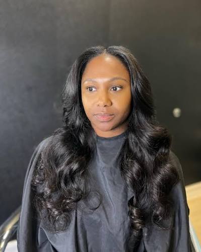 Loved this look so much 😍😍 Middle part traditional sew in will always be my fav. Book this look ! March appts available February 15th✨ . . . . . . . #
