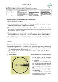 D u i s b urg esse n. Link Ebene Physik Aufgabenbeispiel Atomaufbau Und Rutherford