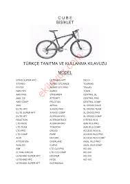 Cube Curve Bisiklet Kullanma Kilavuzu Sayfa 1 Ekilavuz Com