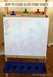 Spray the dry erase board cleaner onto the board. Clean A Dry Erase Board With A Mr Clean Eraser