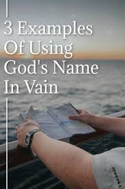 The third commandment states, you shall not take the name of the lord your god in vain, for the lord will not hold him guiltless who takes his name in vain (exodus 20:7). 3 Examples Of Using God S Name In Vain Gods Name Bible Devotions Names Of Jesus