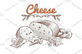 Swiss Cheese Sketch Drawing Vintage Parmesan Appetizers Swiss Cheese Cheese