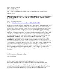 Majalah/jurnal online penulis, tahun, judul artikel, nama majalah (dengan singkatan resminya), nomor, volume, halaman dan alamat website. Doc Resume Jurnal Sheryl Agusta Academia Edu