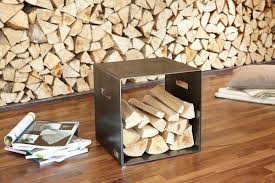 Modern Indoor Firewood Holder Ideas Minimalist Design Square Shape Firewood Holder Firewood Firewood Storage