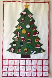 Advent Calendar Kit Felt Christmas Tree Advent Kit Etsy In 2020 Felt Advent Calendar Felt Christmas Tree Christmas Tree Advent Calendar