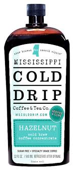 Good to the last drop. Cold Drip Coffee Concentrate Hazelnut 32 Ounce Mississippi Cold Drip Coffee Tea Company