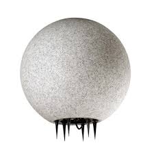 3 teiligen erdspieß, solar außenleuchte i kugellampe i außen beleuchtung i gartenleuchte, solar leuchtkugel, wegbeleuchtung, damit zaubern sie ihren garten zum lichtoase. Garten Kugellampe In Steinoptik O 40cm Ip65 58384