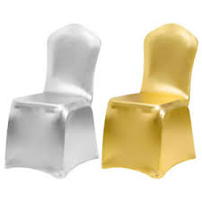 Ruched chair covers will lend a stunning statement to your beautiful & special occasion. 1 10pcs Metallic Foil Spandex Stretch Folding Chair Covers Wedding Party Banquet Ebay