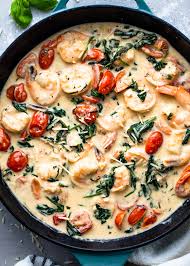 Add garlic and onion and cook over low heat for 3 minutes without browning the garlic. Creamy Tuscan Shrimp Keto Friendly Gimme Delicious