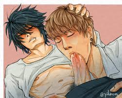 piloucas (ychcomm open) w serwisie X: „nsfw fujoshi fudanshi piloucas  art illustration fanart commissions ahegao rule34 deathnote l  lawliet light lightyagami kira gay boylove t.coW6gQ5IaDDP”  X