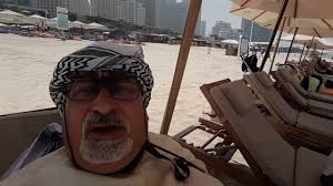 Prof. Dr. Norman Ali Khalaf resting at the JBR Beach in Dubai 18.04.2017