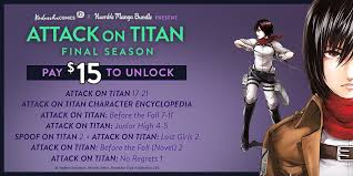 Cerita komedi sekolah yang berlatarkan sebuah smp yang berpusat pada karakter manga original seperti eren dan mikasa dalam menjalani pertempuran melawan titan. Attack On Titan Humble Manga Bundle Now Live Kodansha Comics