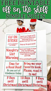 Free Elf On The Shelf Printable Notes Easy Free Elf On The Shelf Set Ups Elf On The Shelf Elf Awesome Elf On The Shelf Ideas