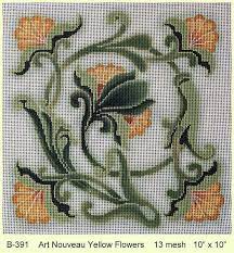 While you can try out several different stitches, all of the above patterns. Art Nouveau Yellow Flowers Cross Stitch Art Needlepoint Patterns Needlepoint Tapestry
