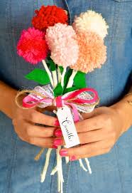 Check spelling or type a new query. Diy Valentine S Pom Pom Bouquet Camille Styles