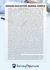 Reflection at a superficial level makes reference to an existing knowledge base, including differing theories but does not make any comment or critique of them. Buy A Reflective Essay Example Nursing Nursing Reflection Essay