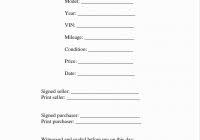 vehicle bill of sale template fillable pdf | Professional And High ...