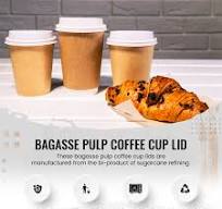 Bagasse Coffee Cup 12oz Lids - 90mm Biodegradable Eco ...