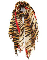 Tiger And Strip Pattern Winter Scarf Luxe Wholesale