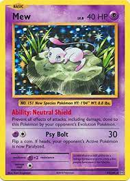Amazon Com Pokemon Mew 53 108 Xy Evolutions Holo Toys Games