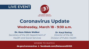 We may earn commission on some of the items you choose to buy. March 18 Watch Live Update On Coronavirus Disease State Of Delaware News