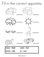 Learning resources for kids featuring free worksheets, coloring pages, activities, stories, and more! Opposites Coloring Pages Twisty Noodle