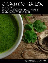You Will Chase This Cilantro Salsa Across Your Plate It S That Good Cilantro Salsa Salsa Recipe Cilantro
