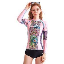 Sbart 2017 Women S Long Sleeve Rash Guards Diving Wetsuits Tops Women Beach Surf Wammer Shirts Swi Swim Shirts Long Sleeve Swimwear Rashguard Women Long Sleeve