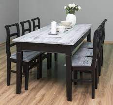 50 to 90% off deals in dining room furniture near you. Casa Padrino Country Style Dining Room Furniture Set Antique White Black 1 Dining Table 6 Dining Chairs Solid Wood Dining Room Furniture Country Style Furniture