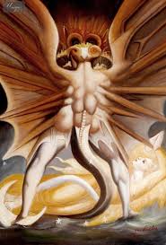 The Great Red Dragon And The Woman Clothed In Sun Analysis William Blake Paintings William Blake Great Red Dragon Amp Woman Clothed In The Sun 24x36 William Blake Paintings Red Dragon Painting Red Dragon