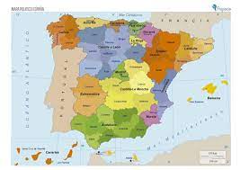 Mapa De Comunidades Autonomas De Espana Mapa De España Físico, Político Y Mudo (Para Imprimir) - Pequeocio