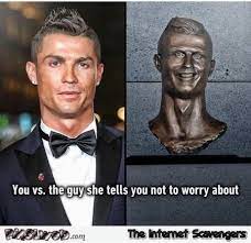 An image tagged ronaldo statue. Cristiano Ronaldo Funny Statue