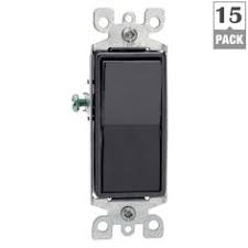 Leviton Decora 15 Amp 3 Way Switch Black 15 Pack Home Depot Decora Switches Electrical Switches