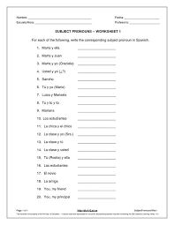 D48cfc471c99cff6738afea31c07e15e Png 1275 1650 Spanish Subject Pronouns Spanish Worksheets Pronoun Worksheets