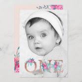 Invitación Cumpleaños de impresión de vaca blanca rosada flor