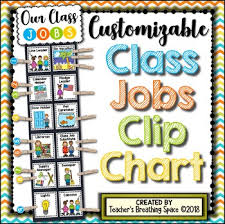 Classroom Jobs Clip Chart Customizable Class Helper Chart