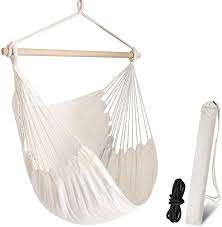 Hanging a hammock doesn't have to be difficult. Amazon Com Chihee Hammock Chair Swing Chair Max 330 Lbs Large Hanging Seat Patio Lawn Hanging Chair Relax Cotton Weave For Superior Comfort Durability Perfect For Indoor Outdoor Home Bedroom Deck Yard Garden Garden
