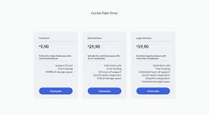 Gorilaa Pricing Tables Pricing Table Web App Jquery