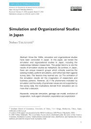 Ran duan, bruno takahashi, and adam zwickle. Pdf Simulation And Organizational Studies In Japan