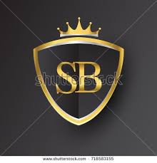 Black And Gold Logo Maker Initial Logo Letter Sb With Shield And Crown Icon Golden Color Isolated On Black Background Logoty Initials Logo Letters Initials Logo Initials Logo Monograms