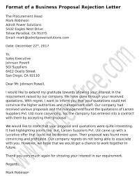 How To Decline A Vendor Proposal With Business Rejection Letter Sample -  Free Letters