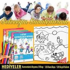 3 7 Yas Cocuklarin Gelisimine Ozel Boyama Kanvas Tablosu Ve Boyama 5 Kitabi 24lu Kalem Hediyeli Gittigidiyor 39 Da 264914389 Kitap Cocuk Kaleler