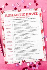 This post was created by a member of the buzzfeed commun. Romantic Comedy Two Truths And A Lie Free Printable Play Party Plan