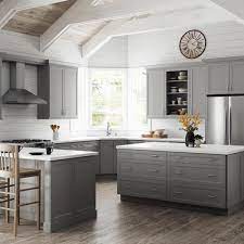Pantry kitchen cabinets kitchen the home depot store finder. Hampton Bay Designer Series Melvern Assembled 24x36x12 In Wall Kitchen Cabinet In Heron Gray W2436 Mlgr The Home Depot