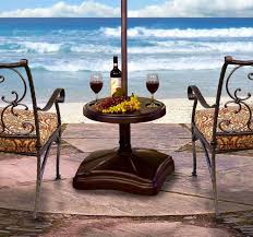 Rolling Umbrella Stand Accessory Table Bronze Pool Patio Deck Safe Stable Base Outdoor Umbrella Stand Patio Umbrella Bases Patio Umbrella Stand