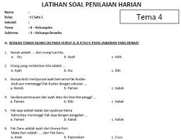 Agar adik adik lebih mudah dalam memahami materi tema 4 kelas 1 semester 1 ini. Download Contoh Soal Tematik Kelas 1 Sd Tema 4 Subtema 3 Keluarga Besar Dan Kunci Jawaban Tahun 2020 Beritapppk Com
