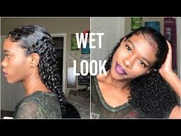 The wet hair look has been seen on celebrities and runways for quite a while now. Wet Look Wash And Go Natural Hair Youtube Wet Look Hair Natural Hair Styles Curly Hair Styles Naturally